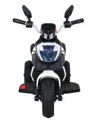 Ramiz Motocicleta electrica pentru copii Fast Tourist 83x35x63 cm alb 18W cu lumini scaun piele si panou audio