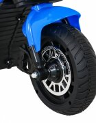 Ramiz Motocicleta electrica pentru copii Fast Tourist 83x35x63 cm albasstru 18W cu lumini scaun piele si panou audio