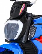 Ramiz Motocicleta electrica pentru copii Fast Tourist 83x35x63 cm albasstru 18W cu lumini scaun piele si panou audio