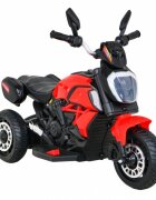 Ramiz Motocicleta electrica pentru copii Fast Tourist 83x35x63 cm rosu 18W cu lumini scaun piele si panou audio