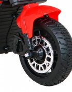 Ramiz Motocicleta electrica pentru copii Fast Tourist 83x35x63 cm rosu 18W cu lumini scaun piele si panou audio