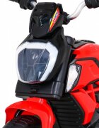 Ramiz Motocicleta electrica pentru copii Fast Tourist 83x35x63 cm rosu 18W cu lumini scaun piele si panou audio