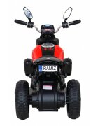 Ramiz Motocicleta electrica pentru copii Fast Tourist 83x35x63 cm rosu 18W cu lumini scaun piele si panou audio