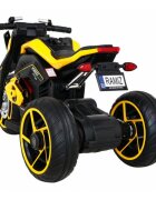 Ramiz Motocicleta electrica pentru copii Future LL8001-A galben 50W cu panou audio si roti din spuma Eva 109x54x68 cm