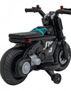 Ramiz Motocicleta electrica pentru copii Future QLS-805 cu 2 roti ajutatoare negru 25w cu luminis i panou audio 88x46x56 cm