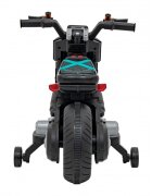 Ramiz Motocicleta electrica pentru copii Future QLS-805 cu 2 roti ajutatoare negru 25w cu luminis i panou audio 88x46x56 cm