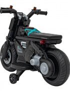 Ramiz Motocicleta electrica pentru copii Future QLS-805 cu 2 roti ajutatoare negru 25w cu luminis i panou audio 88x46x56 cm