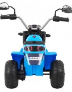 Ramiz Motocicleta electrica pentru copii MiniBike 71x53x57 cm albastru cu scaun piele panou audio sunete si lumini