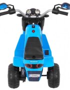 Ramiz Motocicleta electrica pentru copii MiniBike 71x53x57 cm albastru cu scaun piele panou audio sunete si lumini