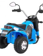 Ramiz Motocicleta electrica pentru copii MiniBike 71x53x57 cm albastru cu scaun piele panou audio sunete si lumini