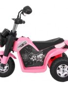 Ramiz Motocicleta electrica pentru copii MiniBike 71x53x57 cm roz cu scaun piele panou audio sunete si lumini