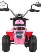 Ramiz Motocicleta electrica pentru copii MiniBike 71x53x57 cm roz cu scaun piele panou audio sunete si lumini
