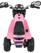Ramiz Motocicleta electrica pentru copii MiniBike 71x53x57 cm roz cu scaun piele panou audio sunete si lumini