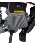 Ramiz Motocicleta electrica pentru copii Pantone rosu 361C cu 2 roti ajutatoare panou audio pornire lenta scaun piele si roti din spuma Eva 108x59x72 cm