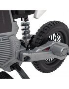 Ramiz Motocicleta electrica pentru copii Pantone rosu 361C cu 2 roti ajutatoare panou audio pornire lenta scaun piele si roti din spuma Eva 108x59x72 cm