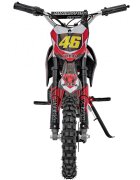 Ramiz Motocicleta electrica pentru copii Renegade 50R Red motor puternic de 500W viteza maxima 24 kmh baterie reincarcabila 36V9Ah suspensie transmisia pe lant anvelope gonflabile