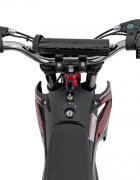 Ramiz Motocicleta electrica pentru copii Renegade 50R Red motor puternic de 500W viteza maxima 24 kmh baterie reincarcabila 36V9Ah suspensie transmisia pe lant anvelope gonflabile