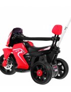Ramiz Motocicleta electrica pentru copii rosu 20W cu lumini panou audio si maner parental