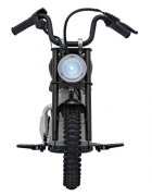Ramiz Motocicleta electrica pentru copii Speed Power Black pornire la cheie motor 250W baterie 24V7Ah roti pneumatice scaun ergonomic din piele lumina frontala LED claxon muzica preinstalata pana la 80 kg