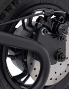Ramiz Motocicleta electrica pentru copii Speed Power Black pornire la cheie motor 250W baterie 24V7Ah roti pneumatice scaun ergonomic din piele lumina frontala LED claxon muzica preinstalata pana la 80 kg