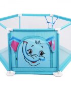 Ramiz Tarc de joaca pentru copii cu 50 bile multicolore Blue Elephant