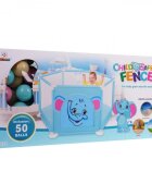 Ramiz Tarc de joaca pentru copii cu 50 bile multicolore Blue Elephant
