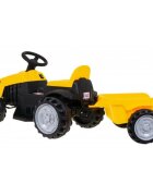 Ramiz Tractor electric pentru copii galben 25W cu remorca