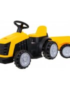 Ramiz Tractor electric pentru copii galben 25W cu remorca