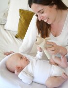 Red Castle Baby nest ergonomic Cocoonababy Flori de bumbac