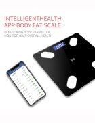Redline Cantar corporal smart B2017 din sticla securizata neagra masurarea si monitorizarea a pana la 8 parametri ai corpului Bluetooth pana la 180 kg