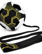 Redline Centura de antrenament fotbal din material textil reglabila de la 2 la 5 metri compatibila cu mingi de marimile 3 4 si 5 pentru exersarea paselor suturilor driblingului si controlului mingii