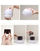 Redline Lampa proiector LED pentru copii 10 teme de iluminare si 10 sunete ambientale linistitoare functia de reglare a intensitatii luminii telecomanda wireless alimentare USB sau baterii