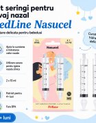 Redline Pachet nou nascuti baietel centura anticolici seringi lavaj nazal camera de inhalare aparat de aerosoli aspirator nazal ser fiziologic izotonic pompa manuala de san termometru non-contact