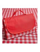 Redline Patura pentru picnic pliabila cu maner saltea iarba camping model carouri rosu 200x200 cm