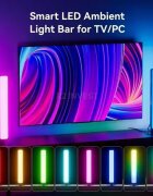 Redline Set 2 bare LED ambientale RGB smart pentru tv si pc telecomanda inclusa efecte muzica iluminare decorativa abs montaj vertical sau orizontal 4.1 x 3.5 x 24.8 cm