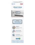 REER Bariera de protectie anticadere pat copii lungime 100 cm albastru-gri Sleepn Keep