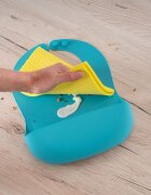 REER Bavetica reglabila din silicon moale cu buzunar colector Eatn Tidy Albastra 25033