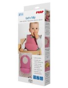 REER Bavetica reglabila din silicon moale cu buzunar colector Eatn Tidy Roz 25044