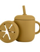 REER Cana din silicon 2 in 1 Galben
