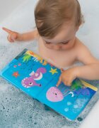 REER Carticica de baie plutitoare 8 pagini colorate care isi schimba culoarea in contact cu apa MyHappyBath Book 76012
