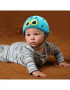 REER Casca protectie bebelusi cu spuma flexibila reglabila 7-24 luni albastra SafeHeadBaby Ladybird