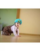 REER Casca protectie bebelusi cu spuma flexibila reglabila 7-24 luni albastra SafeHeadBaby Ladybird