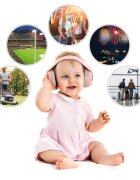 REER Casti antifonice pentru bebelusi 12+ luni roz SilentGuard Baby 53074