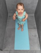REER Covoras de baie antialunecare cu ventuze din cauciuc natural antibacterian dreptunghiular 97 x 36 cm albastru MyHappyBath Mat XL 76033