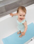 REER Covoras de baie antialunecare cu ventuze din cauciuc natural antibacterian dreptunghiular 97 x 36 cm albastru MyHappyBath Mat XL 76033