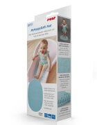 REER Covoras de baie antialunecare cu ventuze din cauciuc natural antibacterian oval 42 x 25 cm albastru MyHappyBath Mat 76023