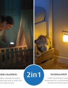 REER Lampa de noapte 2 in 1 SleepLight Gri deschis