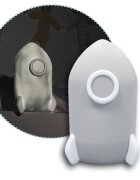 REER Lampa de veghe cu LED cu oprire cronometrata forma racheta gri Lumilu Sweet Dreams Rocket