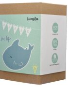 REER Lampa de veghe cu LED cu oprire cronometrata forma rechin albastra Lumilu Sea Life Shark