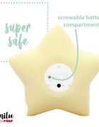 REER Lampa de veghe cu LED cu oprire cronometrata forma stea galbena Lumilu Sweet Dreams Star